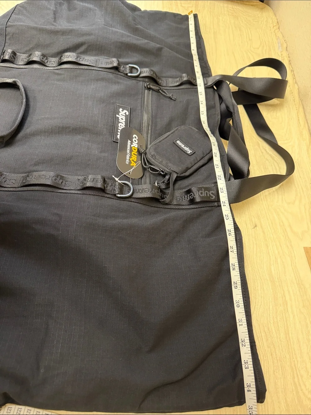 SUPREME LOGO TOTE BAG BLACK